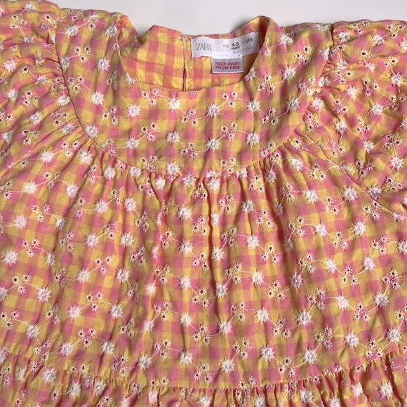 Zara Kids Seersucker Midi Dress size 4-5T - Picture 8 of 16